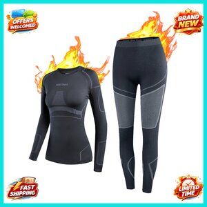 Women's Thermal Underwear Base Layer Set, Moisture-Wicking, 4-Way Stretch
